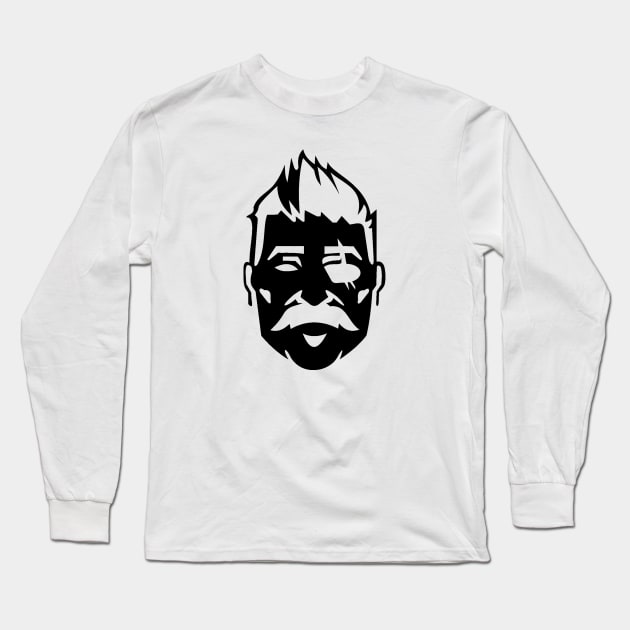 Fuse Icon Black Long Sleeve T-Shirt by Paul Draw